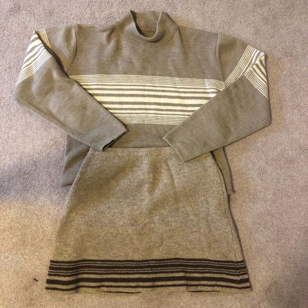 Knit Sweater Set with Skirt